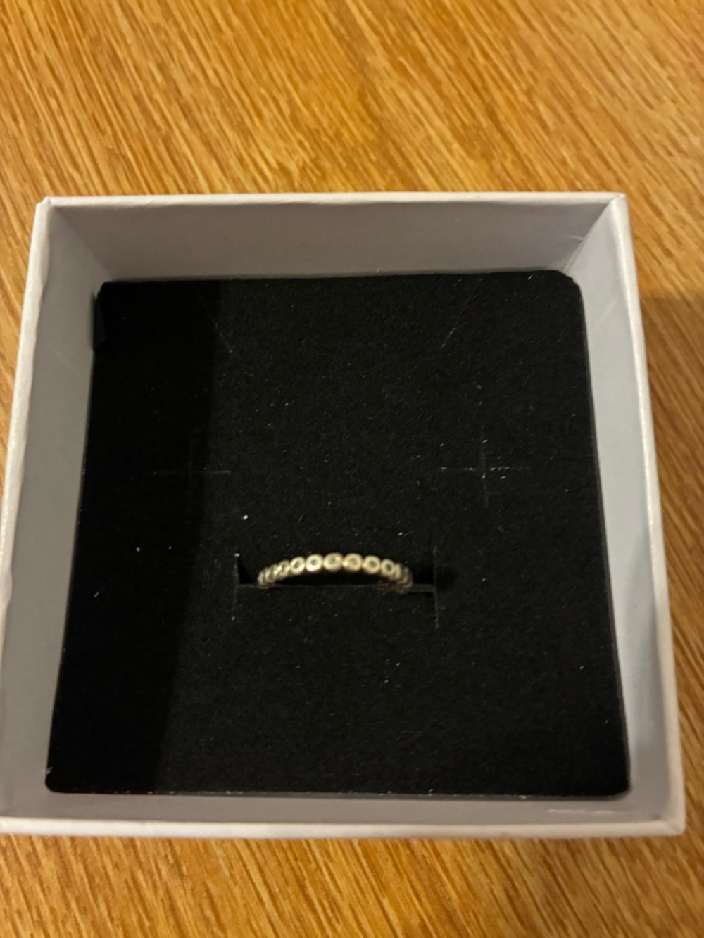 Delicate Pearl-Style Silver Tone Bead Ring - Women Jewelry